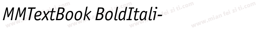 MMTextBook BoldItali字体转换